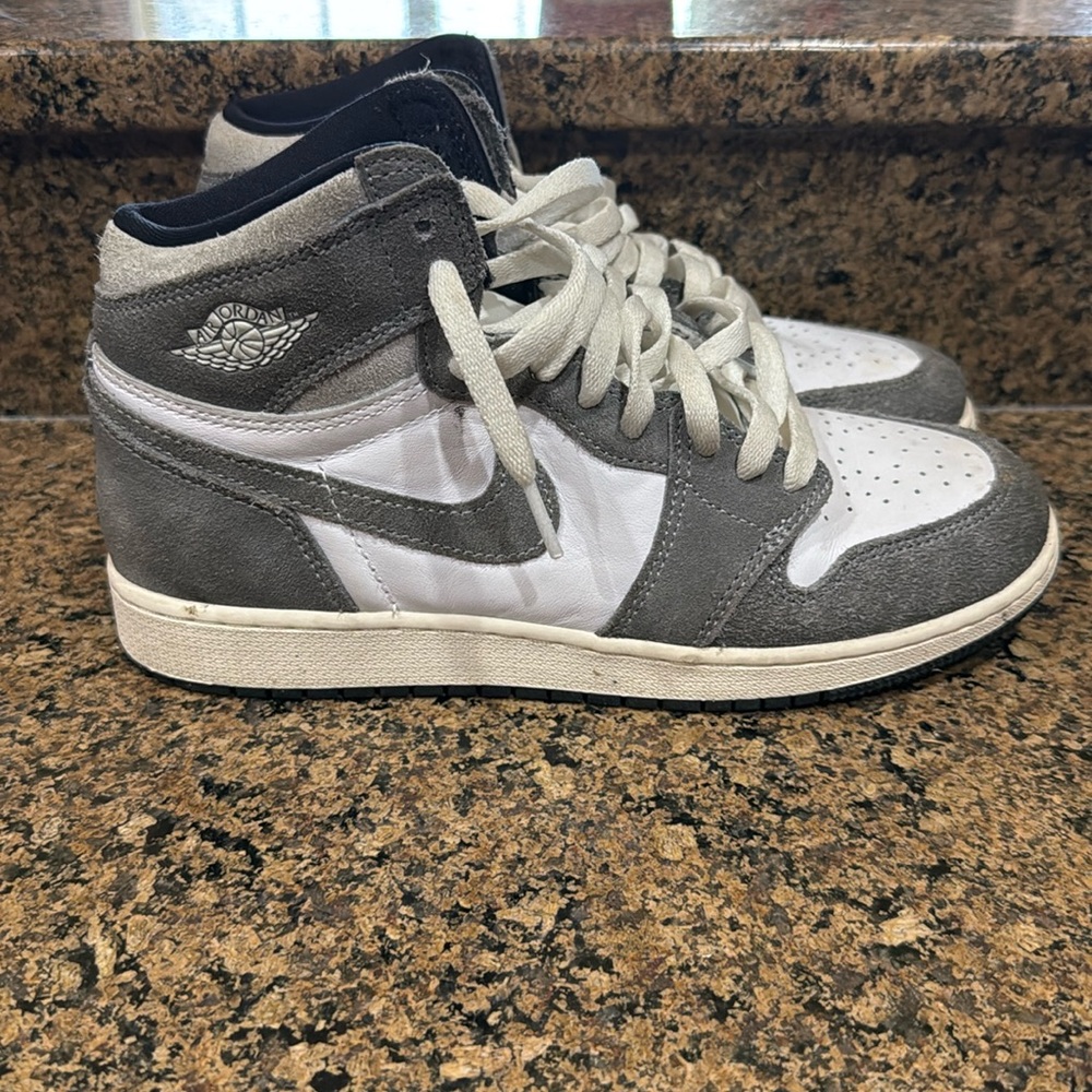 Authentic Nike Jordan 1 high washed black size 6.5 Y